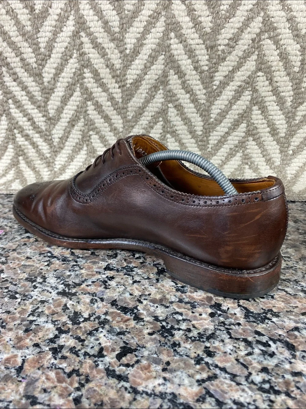 Allen Edmonds Brown Leather Wingtip Derby Shoes